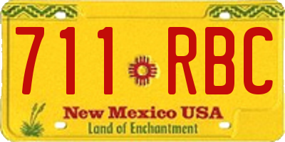 NM license plate 711RBC