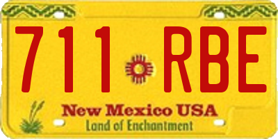 NM license plate 711RBE