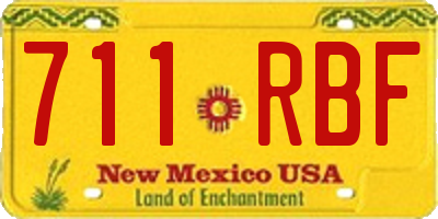 NM license plate 711RBF