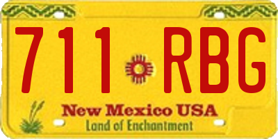 NM license plate 711RBG