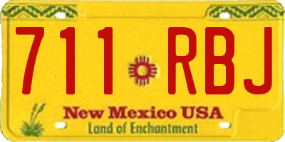 NM license plate 711RBJ