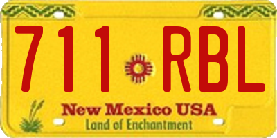NM license plate 711RBL
