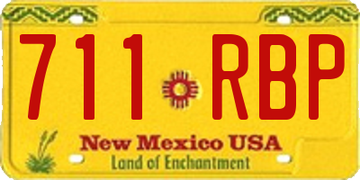 NM license plate 711RBP