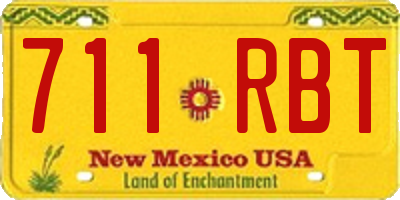 NM license plate 711RBT