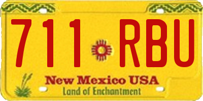 NM license plate 711RBU