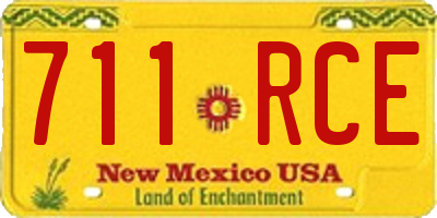 NM license plate 711RCE