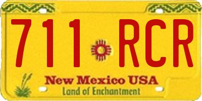 NM license plate 711RCR