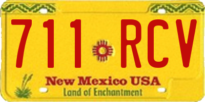 NM license plate 711RCV