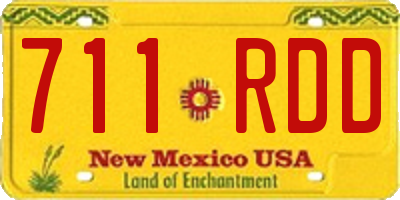 NM license plate 711RDD