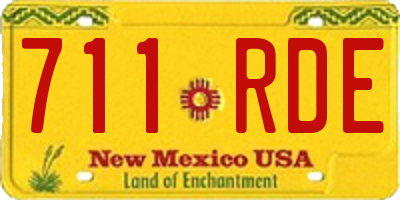 NM license plate 711RDE