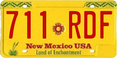 NM license plate 711RDF