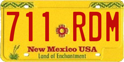 NM license plate 711RDM