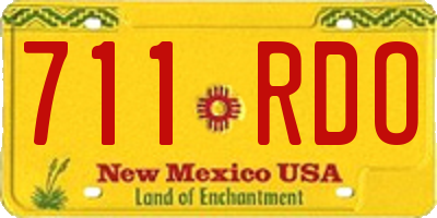 NM license plate 711RDO