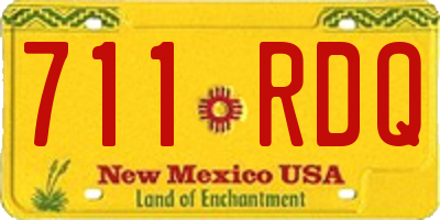 NM license plate 711RDQ