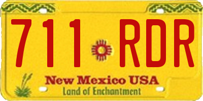 NM license plate 711RDR