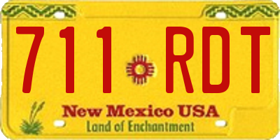 NM license plate 711RDT