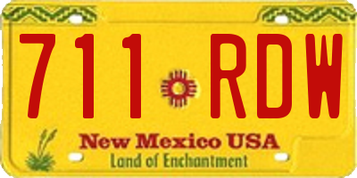NM license plate 711RDW
