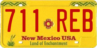 NM license plate 711REB