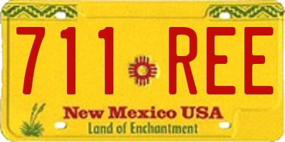NM license plate 711REE