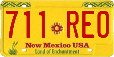 NM license plate 711REO