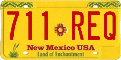 NM license plate 711REQ