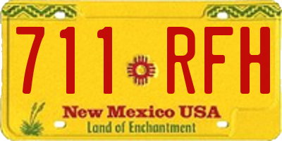 NM license plate 711RFH