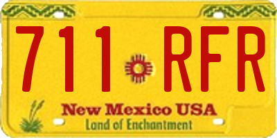 NM license plate 711RFR