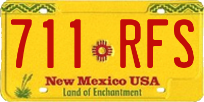 NM license plate 711RFS