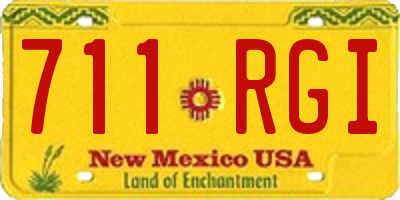 NM license plate 711RGI