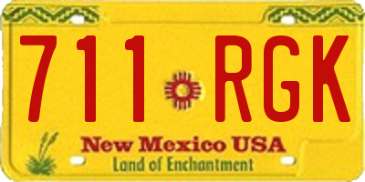 NM license plate 711RGK