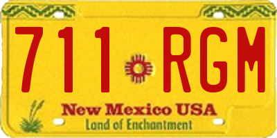 NM license plate 711RGM