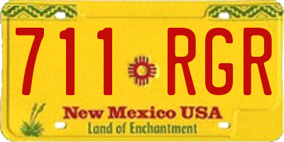 NM license plate 711RGR