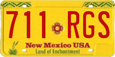 NM license plate 711RGS