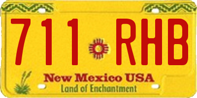 NM license plate 711RHB