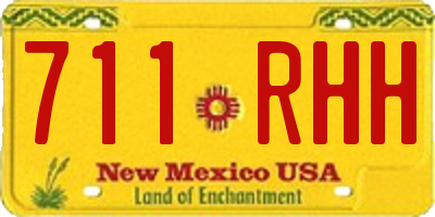 NM license plate 711RHH