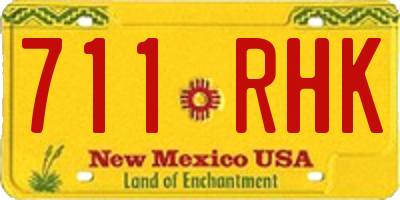 NM license plate 711RHK