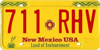 NM license plate 711RHV