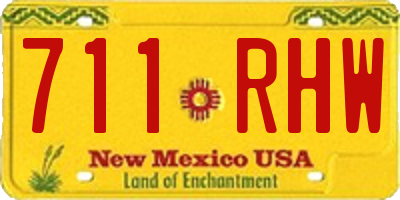 NM license plate 711RHW