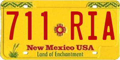 NM license plate 711RIA