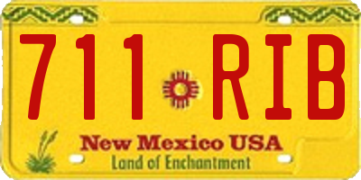 NM license plate 711RIB
