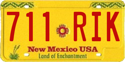 NM license plate 711RIK