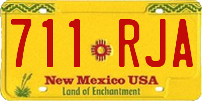 NM license plate 711RJA