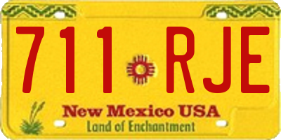 NM license plate 711RJE