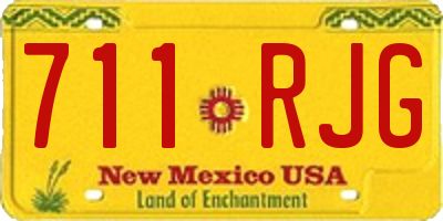 NM license plate 711RJG