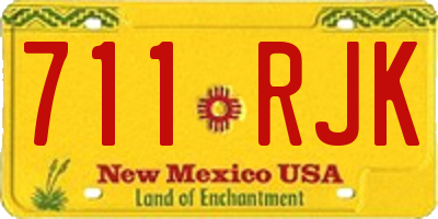 NM license plate 711RJK