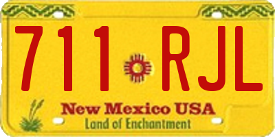 NM license plate 711RJL