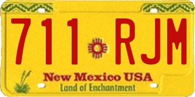 NM license plate 711RJM