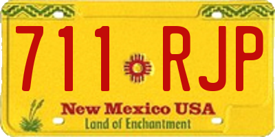 NM license plate 711RJP