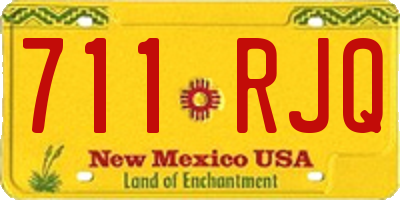 NM license plate 711RJQ