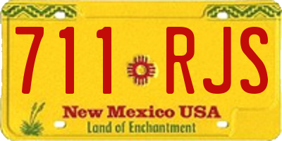 NM license plate 711RJS